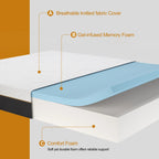 Duchess Queen Double King Single Bed Mattress EuroTop Memory Foam No Spring