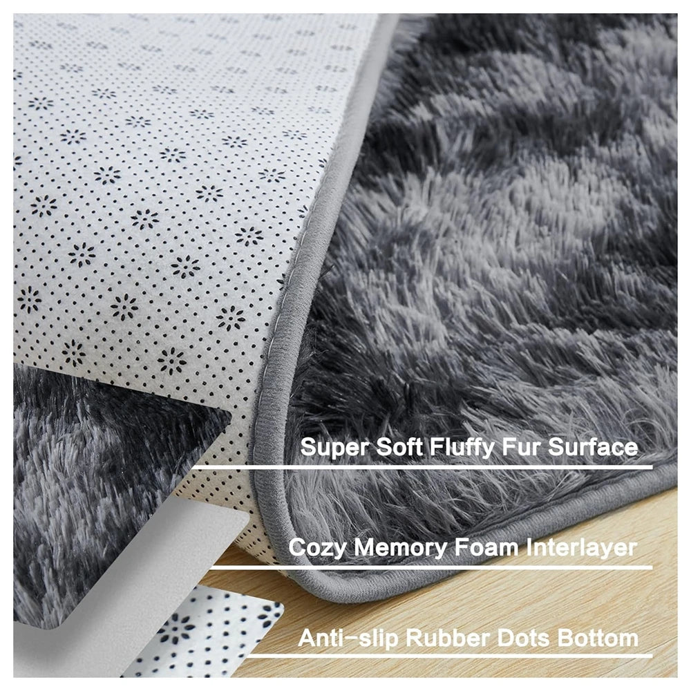 Long Plush Carpet For Living Room Sofa Area Rugs Modern Ultra-Soft Fluffy Floor Mat Kids Bedroom Bedside Rugs Home Decor Gray