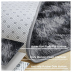 Long Plush Carpet For Living Room Sofa Area Rugs Modern Ultra-Soft Fluffy Floor Mat Kids Bedroom Bedside Rugs Home Decor Gray