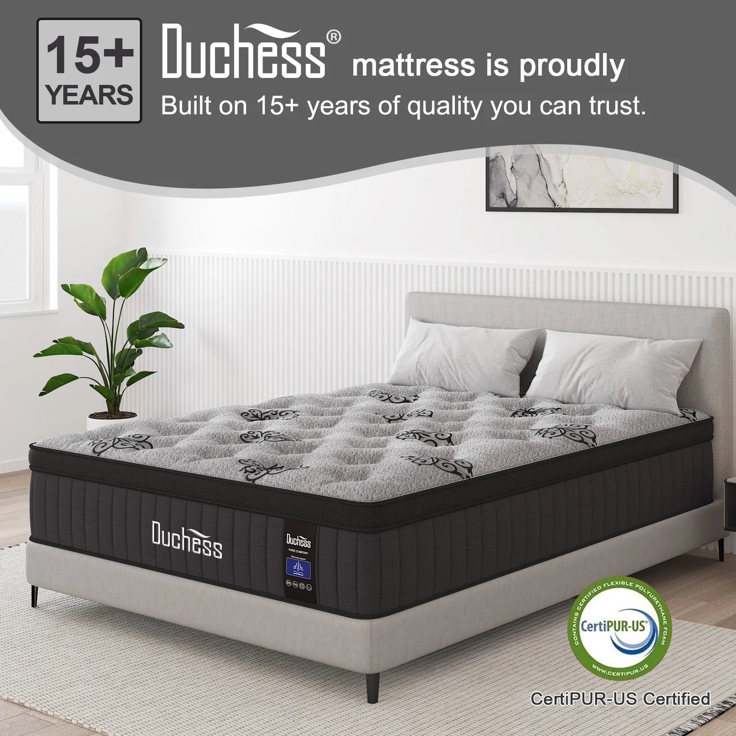 Duchess Mattress Queen Pocket Spring Gel Memory Foam Medium Firm ALL SIZE