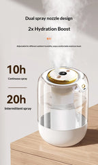 HOMEFISH 2025 New Model Air Humidifier for Home Use, Quiet Bedroom Large Spray for Pregnant Women and Babies, Indoor Humidifier