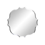 Wisfor Scalloped Edge Beveled Frameless Bathroom Wall Mirror for Living room, Bedroom, Entrance
