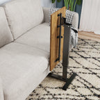 Height Adjustable Overbed Table Bedside desk Laptop Table with Hidden Rolling Wheels