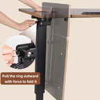 Adjustable Overbed Table with Wheels Split Top Tilting Bedside Bed Table with Tray Rolling Laptop Computer Standing