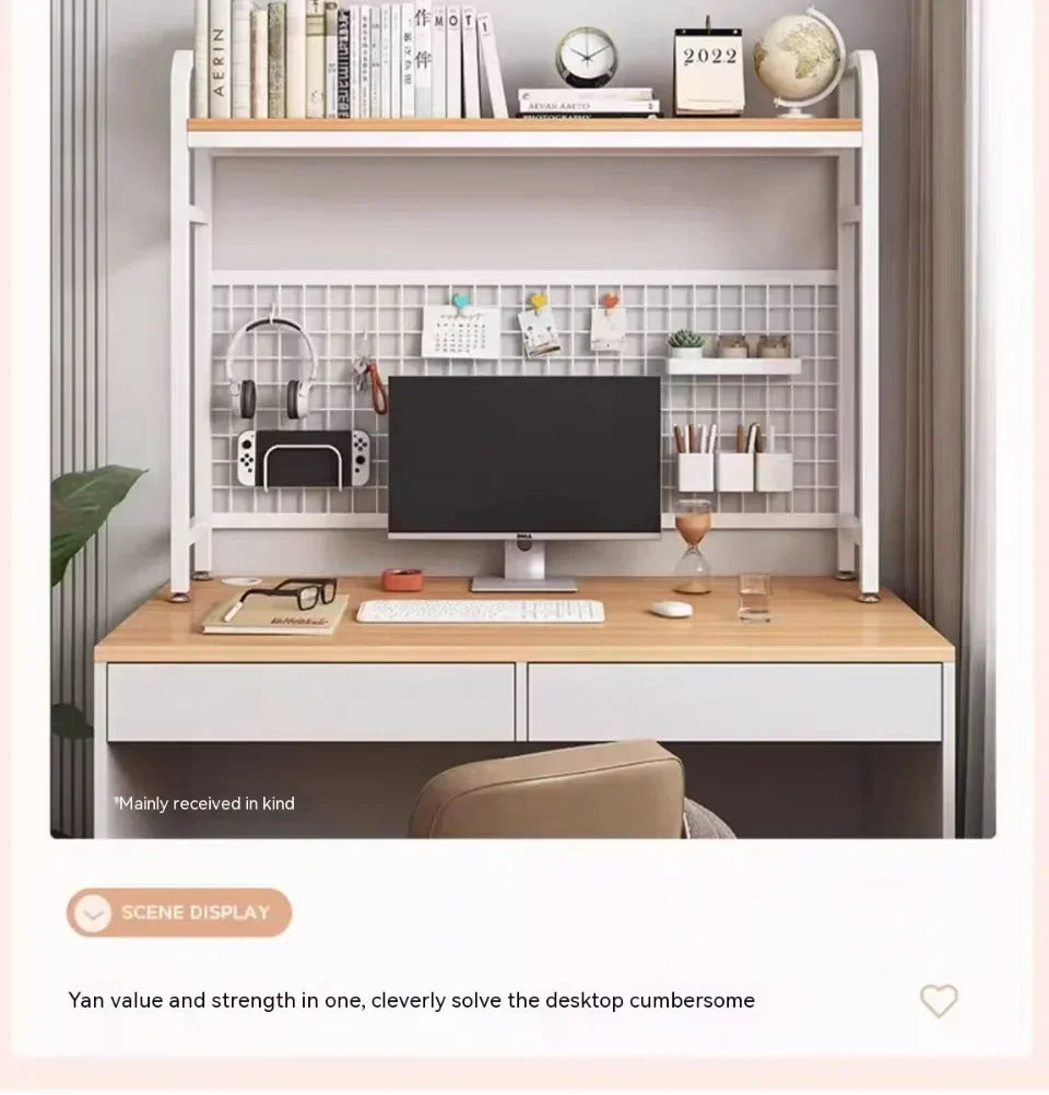 Desktop Multi-Layer Wrought Iron Shelf Bookcase