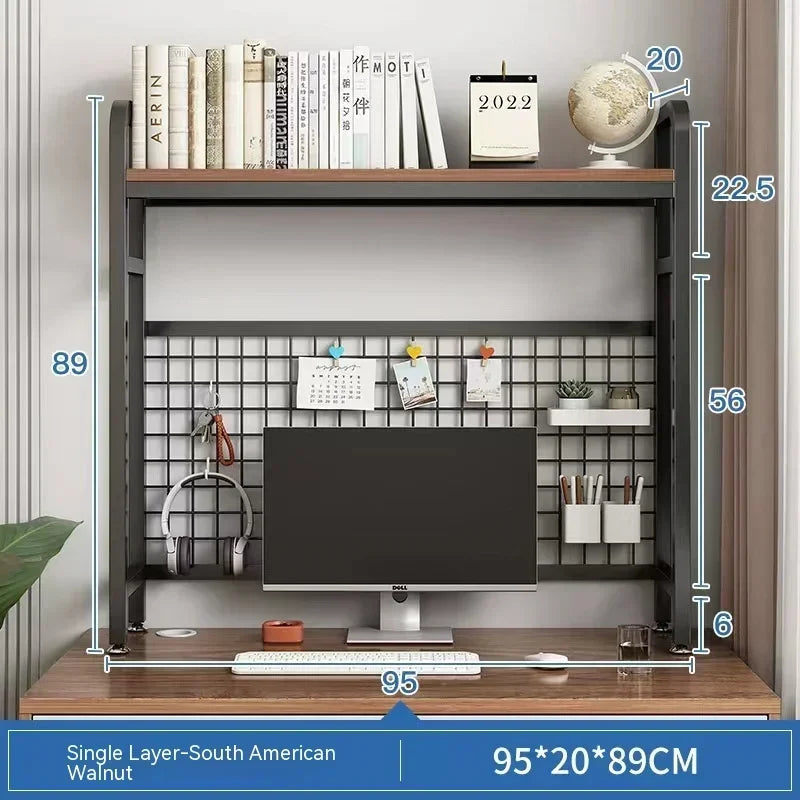 Desktop Multi-Layer Wrought Iron Shelf Bookcase