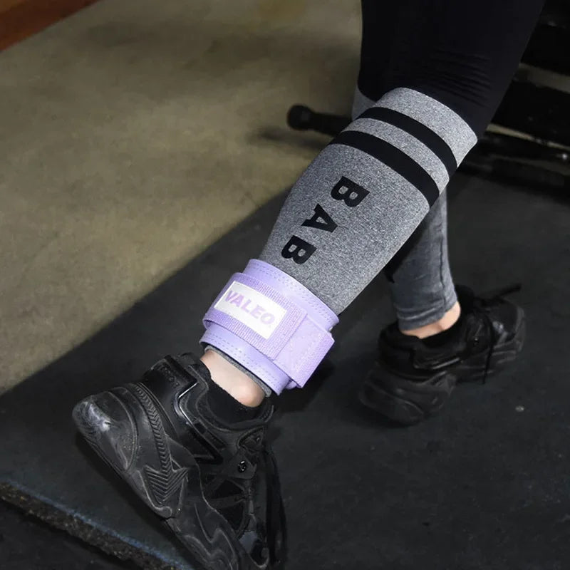 Leather Fitness Ankle Straps Adjustable Cuffs Gym