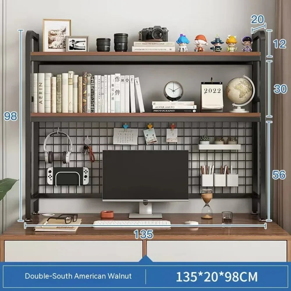 Desktop Multi-Layer Wrought Iron Shelf Bookcase