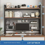 Desktop Multi-Layer Wrought Iron Shelf Bookcase