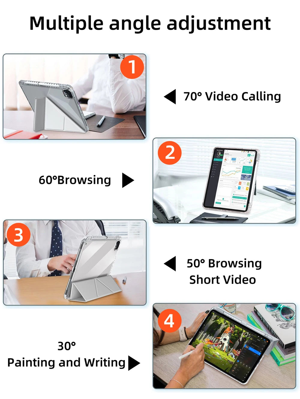 For iPad iPad Air11 13 M4 M3 M2 A16 2025 Air 4/5/6th iPad Pro11 13 12.9 10th Gen 7/8/9th 10.9 10.5 10.2 9.7 Y Fold Magnetic Case