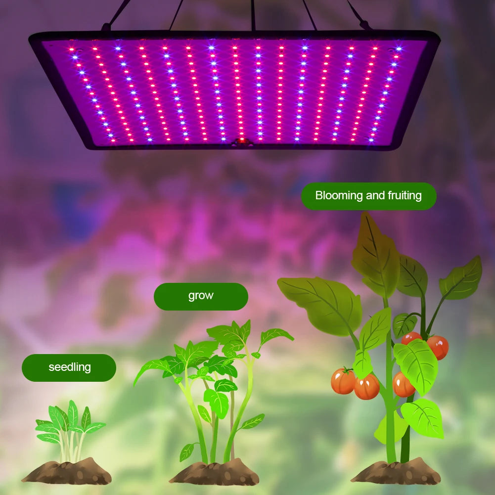 45W Square Full Spectrum Plant Light with Hook LED Grow Light Full Spectrum Plant Lamp for Indoor Gardening Vegetables Grow Tent