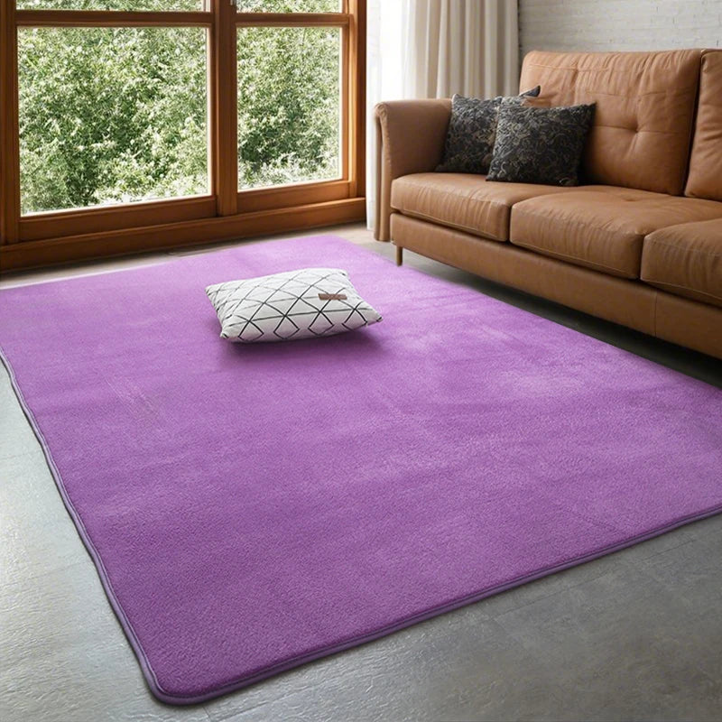 VIKAMA Modern Coral Velvet Carpet Soft Non-Slip Living Room Bedroom Carpet Large Area Children's Play Floor Mat For Home Decor