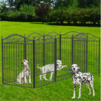 Dog Playpen, 8 Panels Playpen 32 Inch Height in Heavy Duty, Folding Indoor Outdoor Anti-Rust Dog Exercise Fence Portable