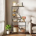 Vintage Industrial Tall Plant Stand - 5-Tier Rustic Shelf Display Unit for Home, Patio, Garden Flower Storage Cabinet & Bookcase