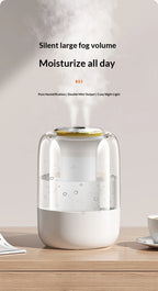 HOMEFISH 2025 New Model Air Humidifier for Home Use, Quiet Bedroom Large Spray for Pregnant Women and Babies, Indoor Humidifier