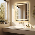 20x28 Inch Led  Rectangle Mirror for Bathroom with Front Light and Backlit Anti Fog Function Wall Backlit Decor Vanity Mirrors