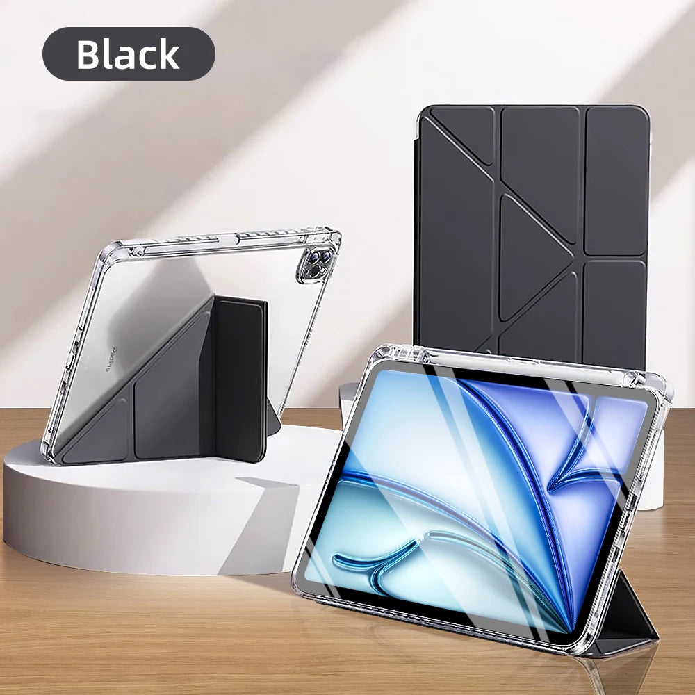 For iPad iPad Air11 13 M4 M3 M2 A16 2025 Air 4/5/6th iPad Pro11 13 12.9 10th Gen 7/8/9th 10.9 10.5 10.2 9.7 Y Fold Magnetic Case