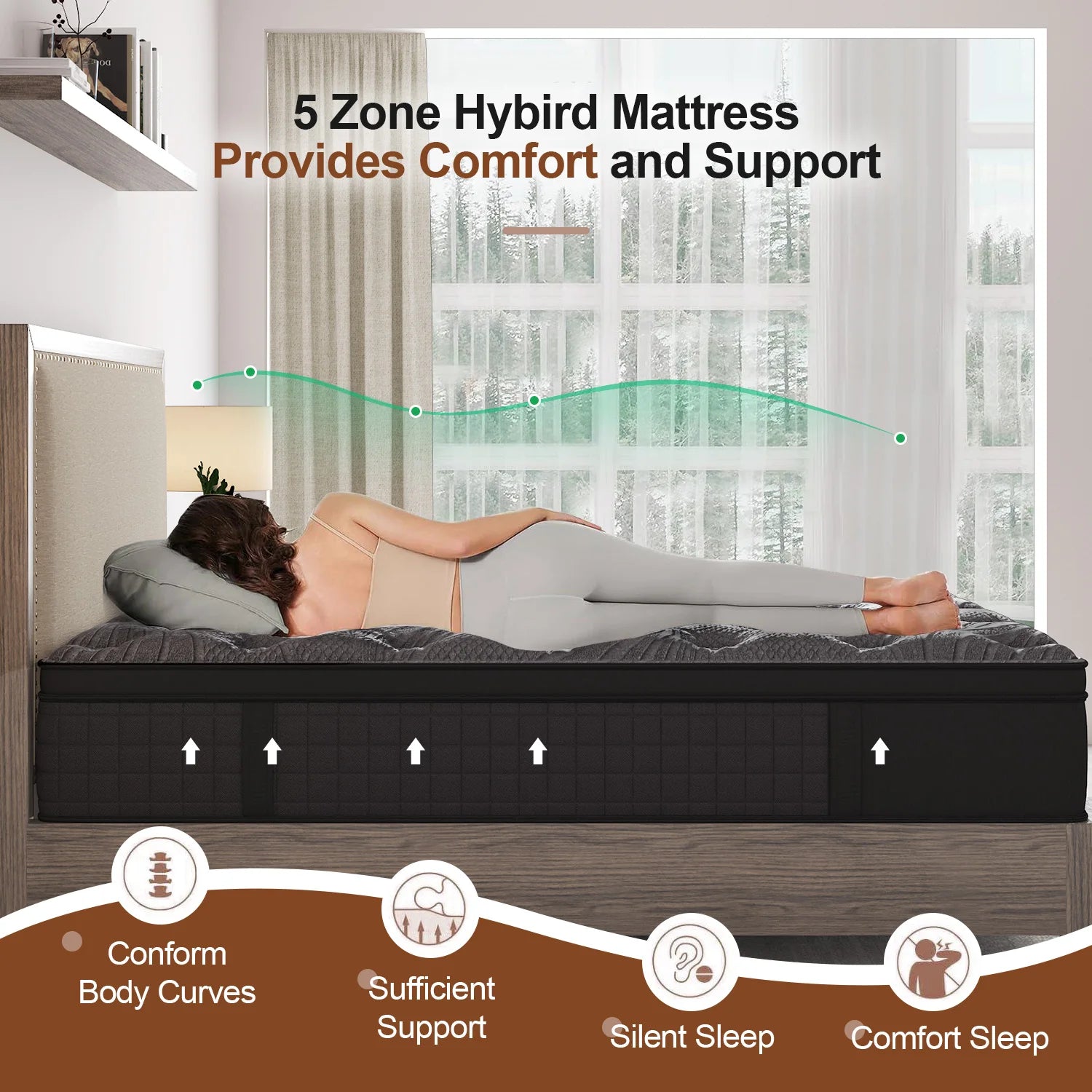 Duchess Mattress Spring Latex Gel Memory Foam Bed Queen Double King Single 35cm