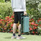 150KG load portable folding heavy-duty upgraded garden knee thick seat cushion knee stool indoor and outdoor military green