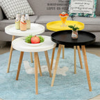 Mumucc Yellow Coffee Table,Bedside Desk,White Nordic Modern Minimalist