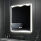 32 X 32 Inch LED Lighted Bathroom Mirror for Bathroom Wall Mounted Lighted Vanity Mirror Dimmable White Anti-Fog Vanity
