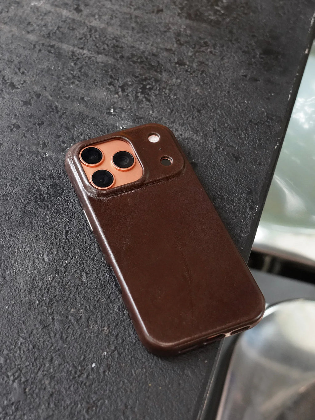 YMW Scars Italian Kangaroo Genuine Leather Case for iPhone 17 16 15 Pro Max Magnetic Handmade Phone Cover