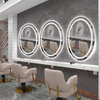 Large Oval LED Bathroom Mirror Lighted Mirror Anti-Fog Vanity Bathroom Backlit Dimmable Wall Mounted 3 Colors Memory with Plug