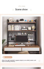 Desktop Multi-Layer Wrought Iron Shelf Bookcase