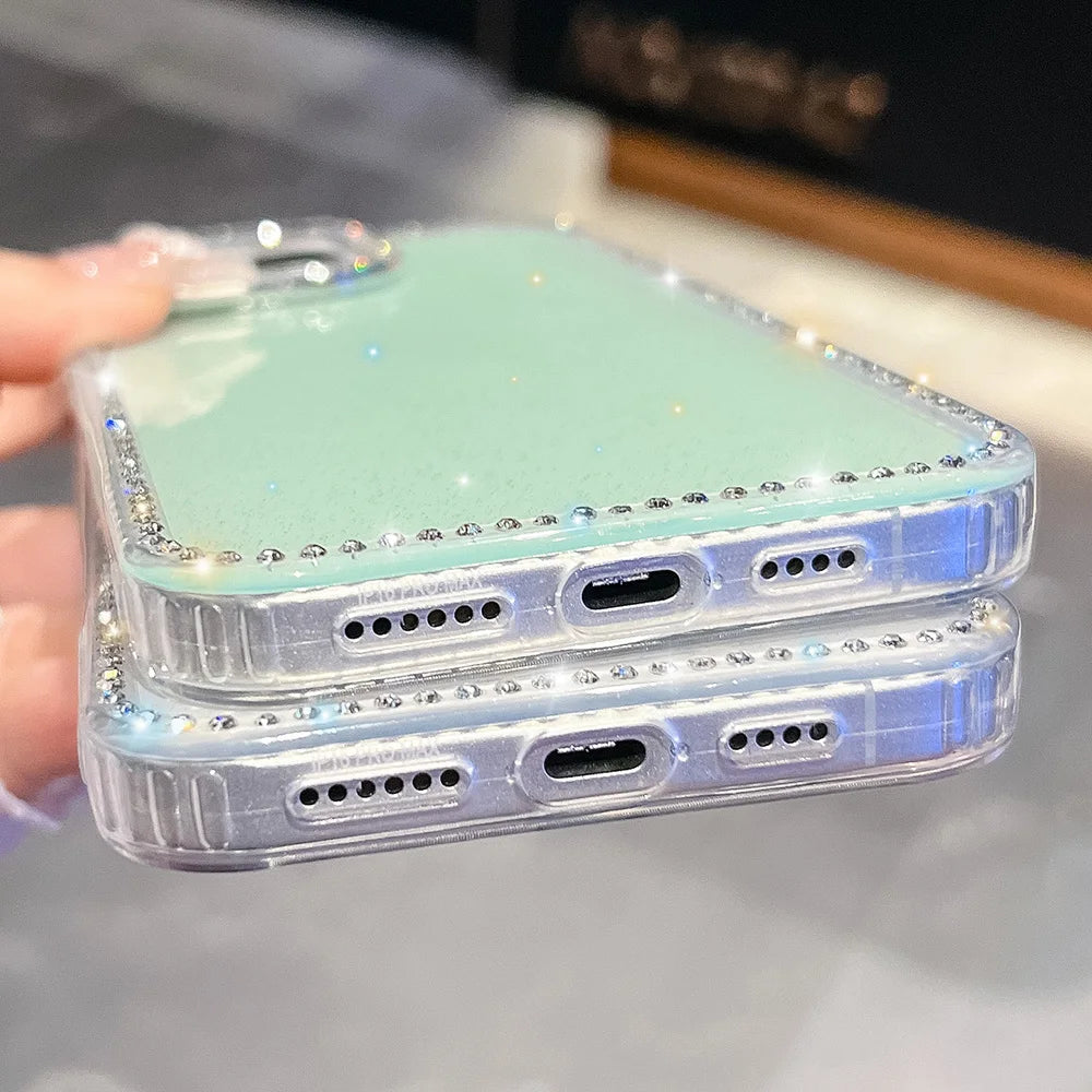 Bling Glitter Clear Phone Case For iPhone 13- 17 Pro and Pro Max