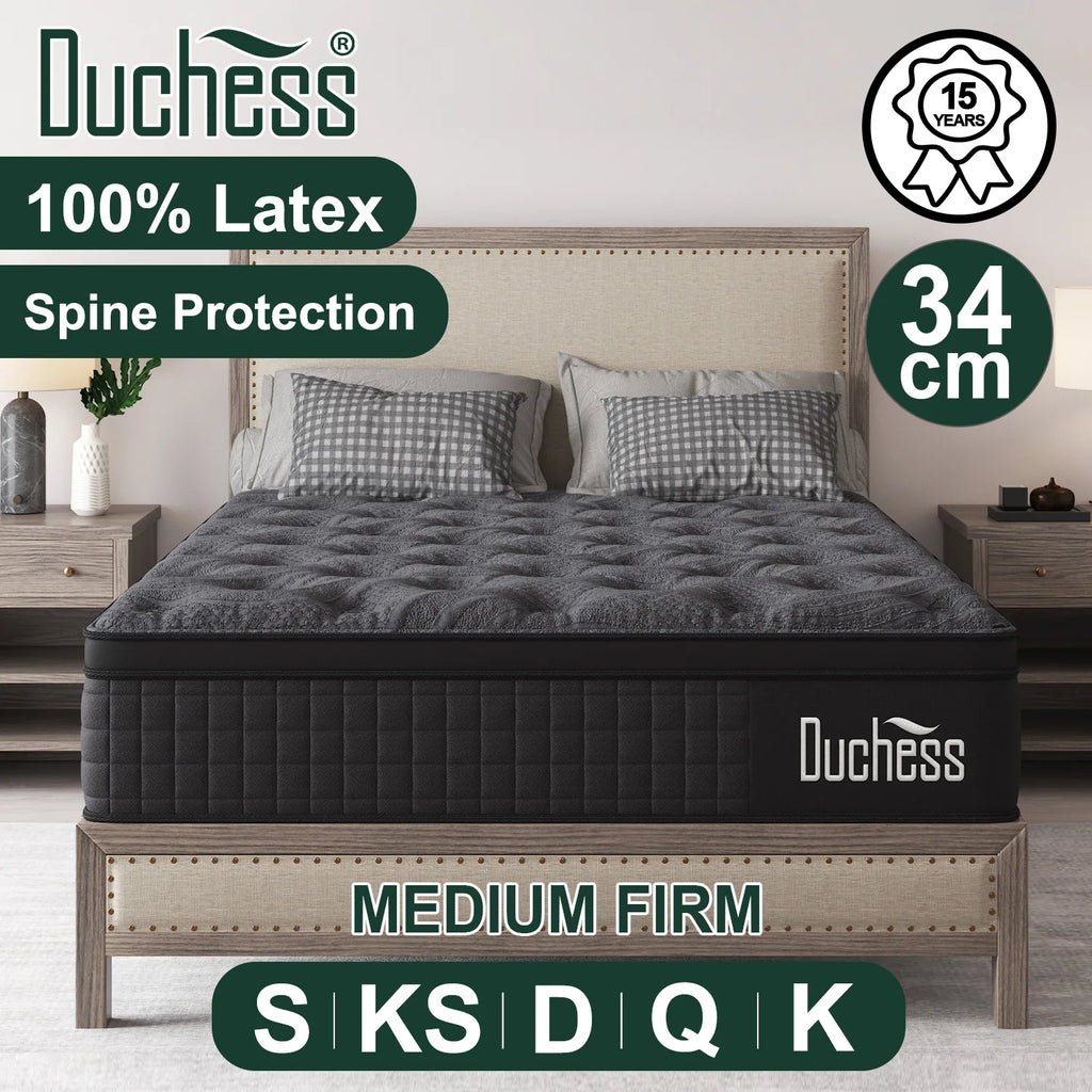 Duchess Mattress Spring Latex Gel Memory Foam Bed Queen Double King Single 35cm