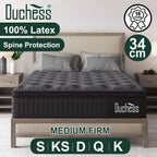 Duchess Mattress Spring Latex Gel Memory Foam Bed Queen Double King Single 35cm