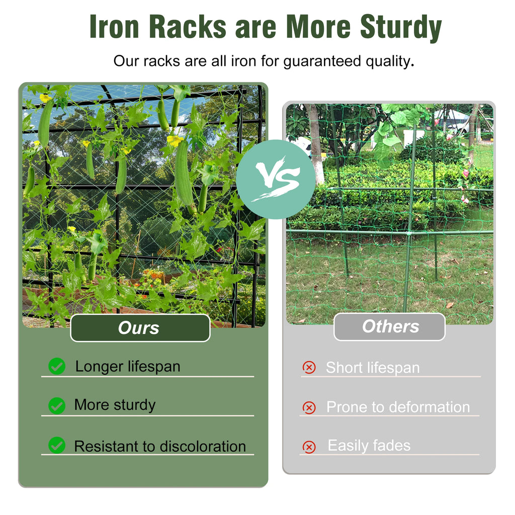 Cucumber Trellis for Garden Vegetable Trellis,U-Shaped Metal Garden Trellis Arch Plant Grow Support Frame for Climbing