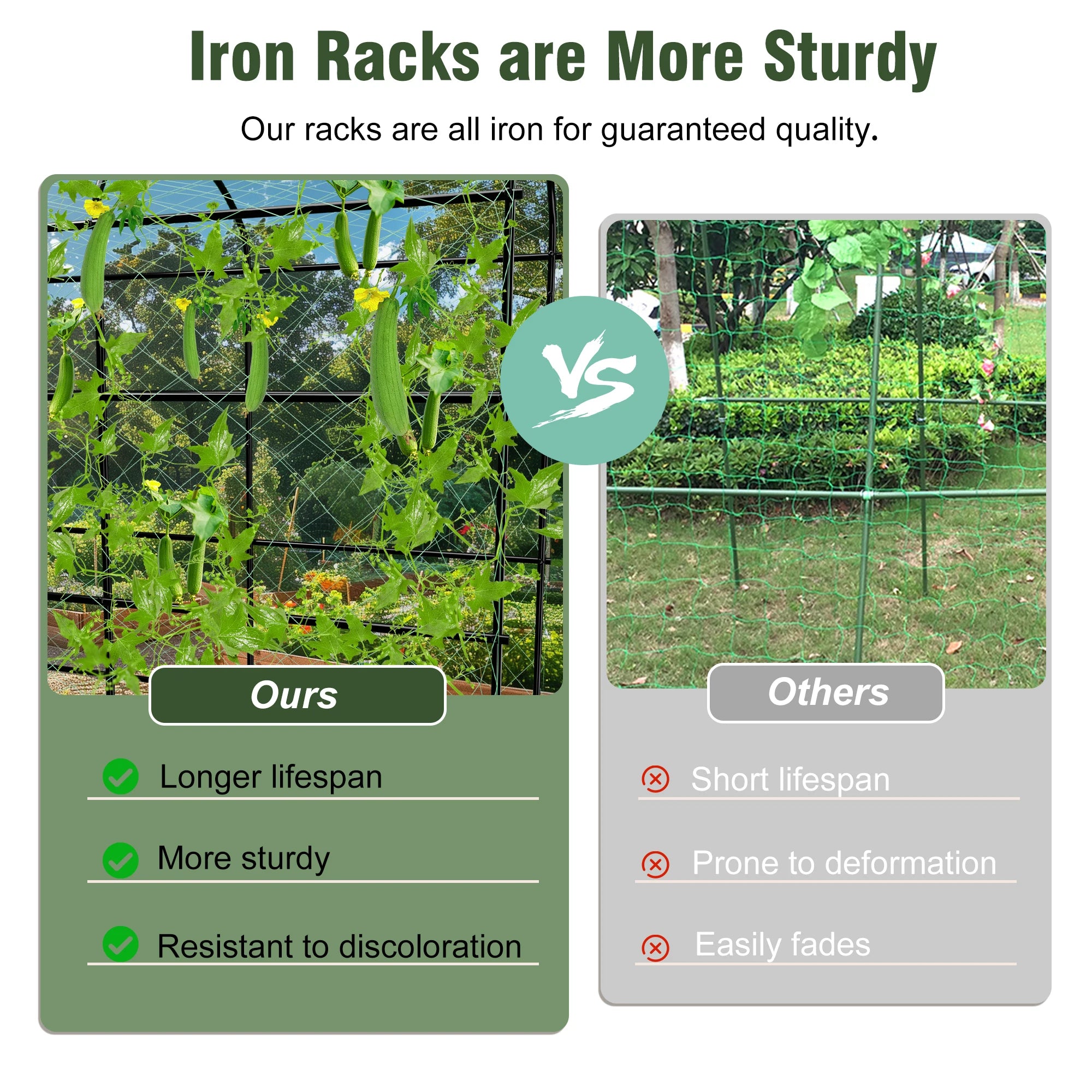 Cucumber Trellis for Garden Vegetable Trellis,U-Shaped Metal Garden Trellis Arch Plant Grow Support Frame for Climbing