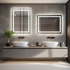 20x28 Inch Led  Rectangle Mirror for Bathroom with Front Light and Backlit Anti Fog Function Wall Backlit Decor Vanity Mirrors
