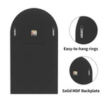 Wisfor Wall Decorative Mirrors Arched Brown Tinted Glass Wall Mounted Clock for Home,Hotel,Living Room,Dining Room,Bedroom Walls