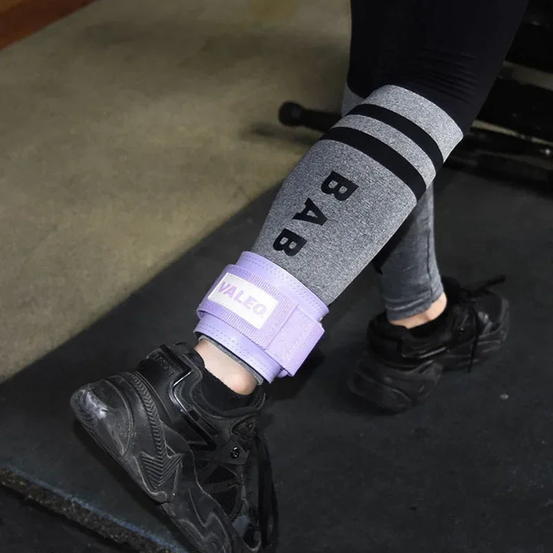 Leather Fitness Ankle Straps Adjustable Cuffs Gym