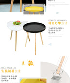 Mumucc Yellow Coffee Table,Bedside Desk,White Nordic Modern Minimalist