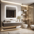 32 X 32 Inch LED Lighted Bathroom Mirror for Bathroom Wall Mounted Lighted Vanity Mirror Dimmable White Anti-Fog Vanity