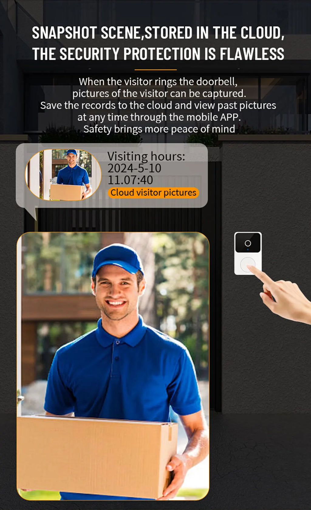 WIFI Video Doorbell Camera Wireless IR Night Vision