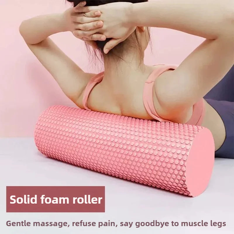 Yoga Roller Round EVA Foam Cylinder Hexagonal Roller for Pilates Exercise Enhanced Home Workouts Diameter 9.6cm Length 30cm