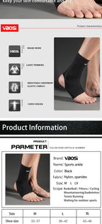 1 Pc Elastic Breathable Ankle Support Brace Running, Sports, Daily Wear