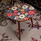 Mandala Coffee Table Removable Mini Desk Wooden Coffee Side Table Living Room Furniture Sofa Bedside Round Table Bedroom Home