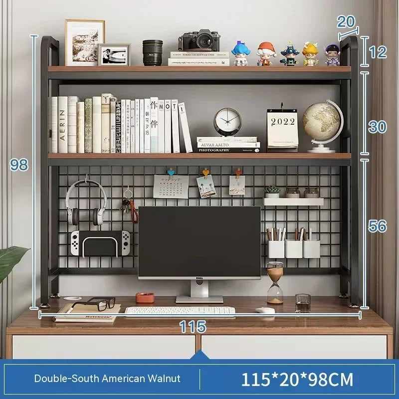 Desktop Multi-Layer Wrought Iron Shelf Bookcase