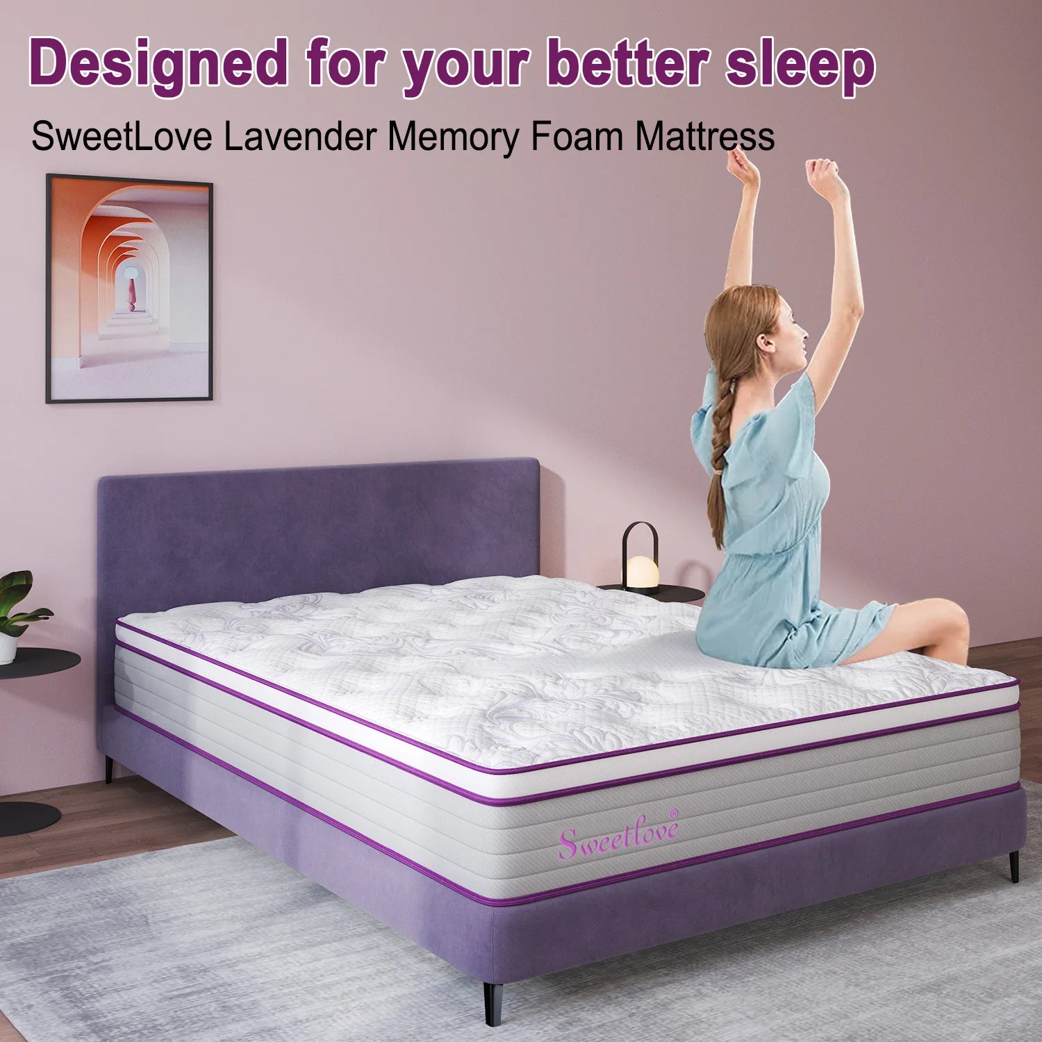 Queen Size Bed Mattress Memory Foam No Spring Medium Firm