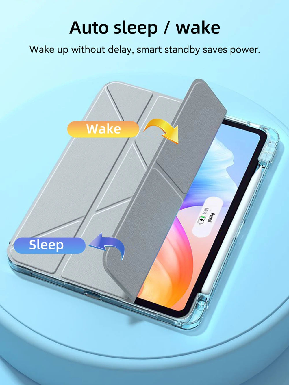 For iPad iPad Air11 13 M4 M3 M2 A16 2025 Air 4/5/6th iPad Pro11 13 12.9 10th Gen 7/8/9th 10.9 10.5 10.2 9.7 Y Fold Magnetic Case