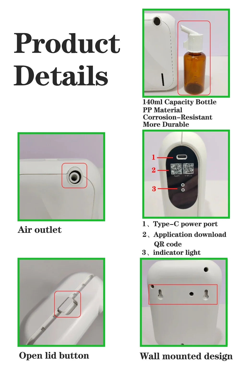 Coverage 200m³ Aroma Diffuser Scent Air Machine Bluetooth APP Control Fragrance Diffuser Smell Distributor for Home Fragrance