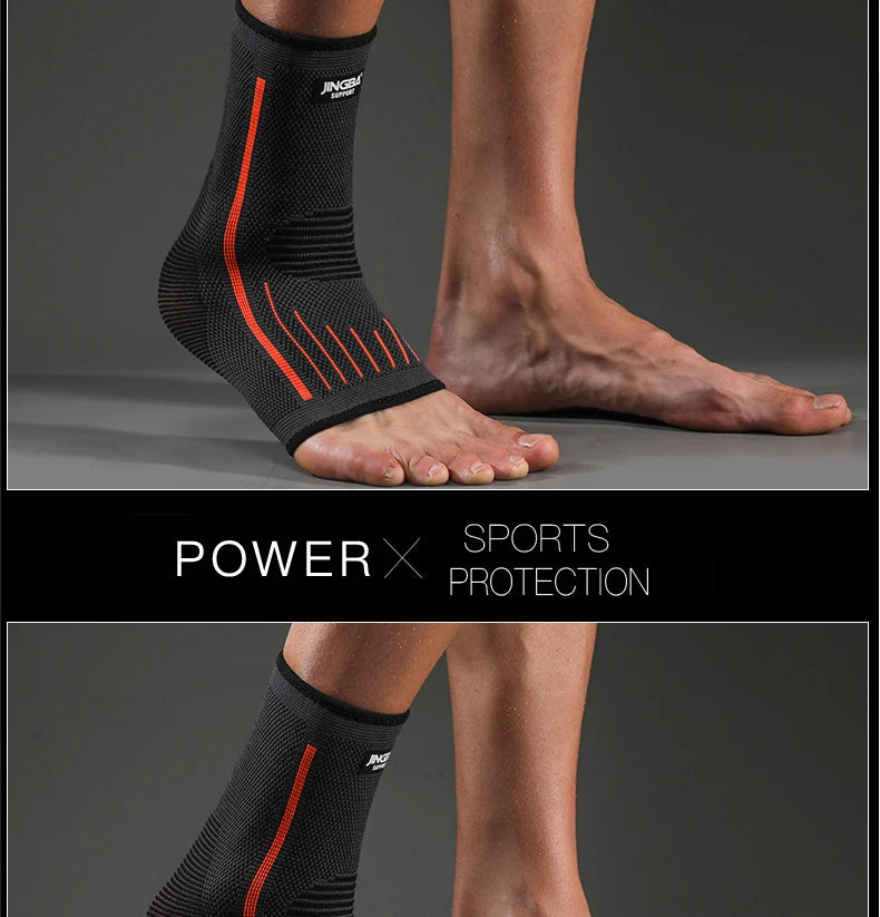 JINGBA SUPPORT 1 PCS 3D Compression Nylon Strap Belt Ankle Protector