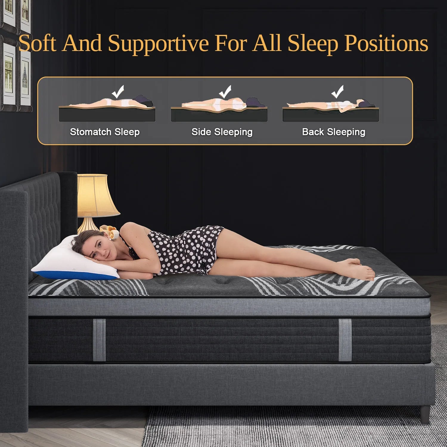 Viscountess Mattress Queen Double King Single Memory Foam Medium Firm 25cm