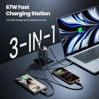Toocki 67W GaN USB C Charger With Retractable Type C Cable