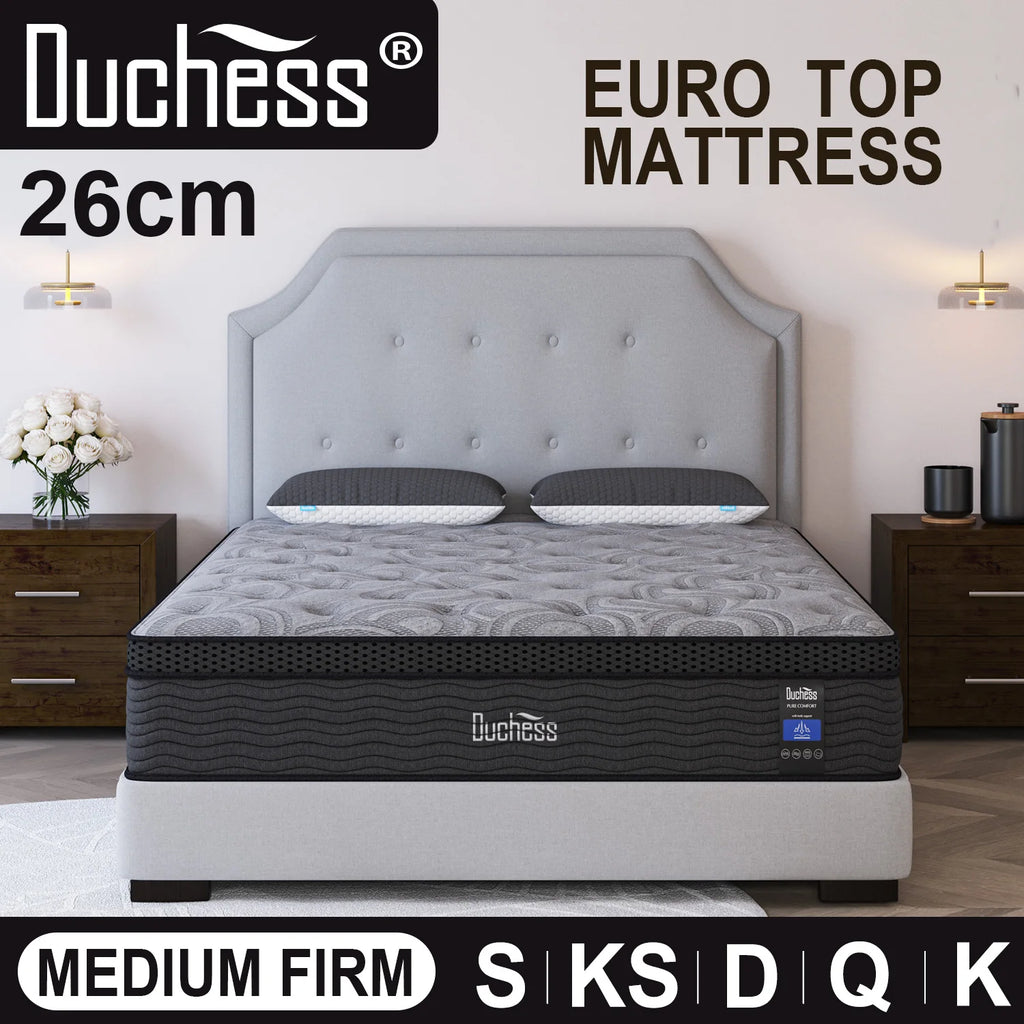 Duchess Pocket Spring Mattress Medium Firm Foam Queen Double King Single Bed